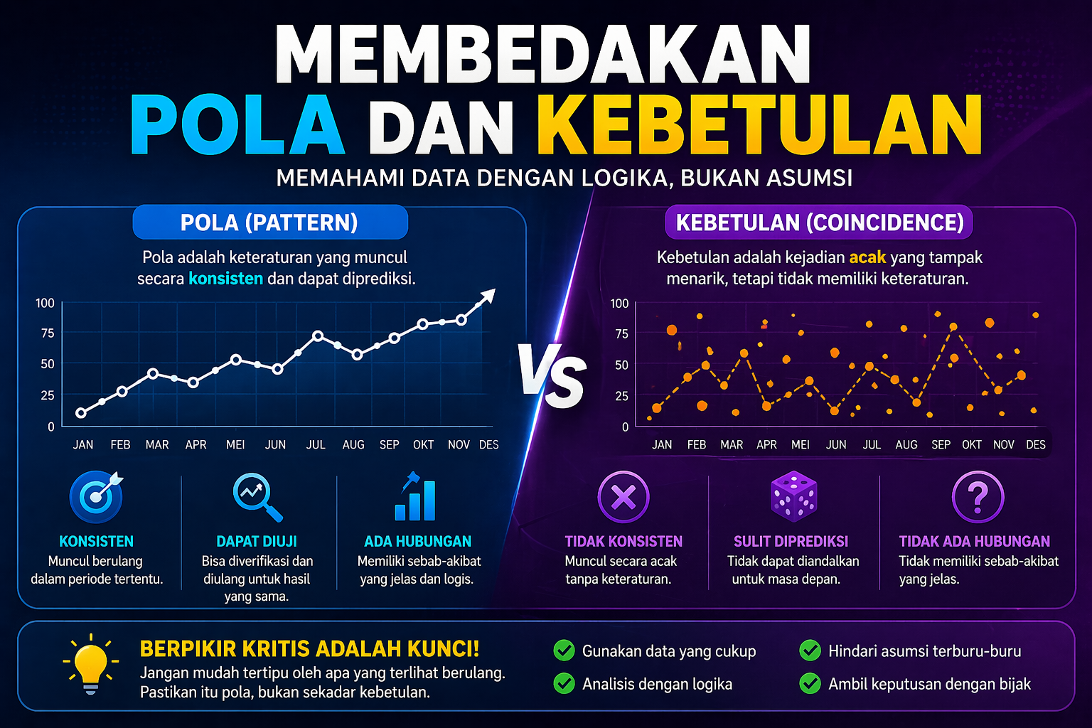 membedakan pola dan kebetulan